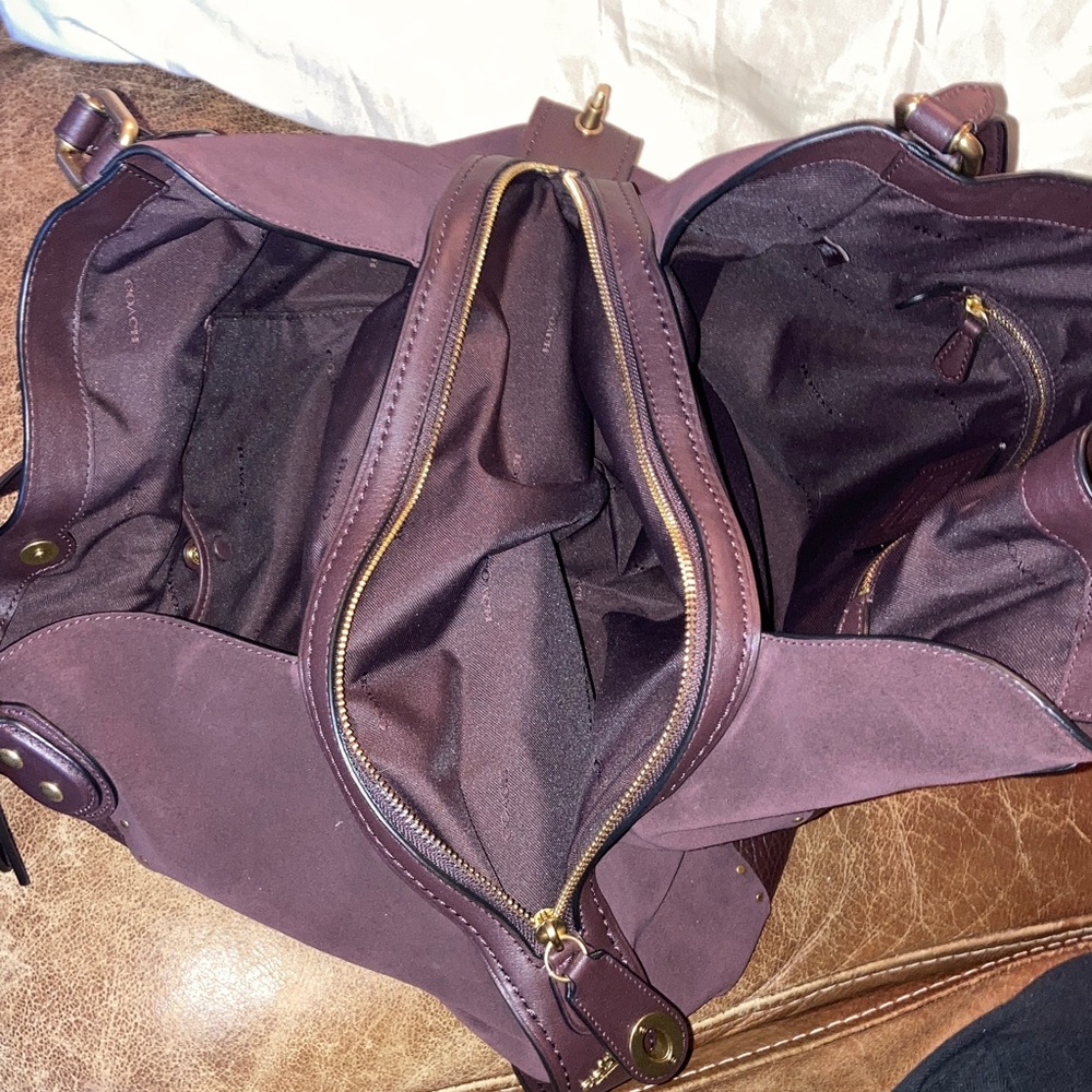 Coach Edie 42 Hobo Shoulder Bag 32988 with buffalo leather & suede suede panels - Picture 8 of 12